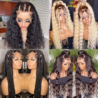 Perruque Lace Front de 40 pouces en Cheveux Brésiliens Vierge Remy, Transparente, Pré-épilée, avec Baby Hair, Sans Colle, Ligne de Cheveux Naturelle, Haute Densité