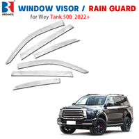 Pare-soleil chromé en ABS pour Wey Tank 500 2020+ – Déflecteur de vent et de pluie sur mesure pour voiture – Accessoires automobiles