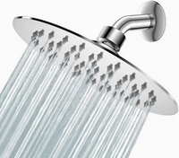 Robinet de salle de bain mural en acier inoxydable 304 à poignée unique, ensemble de douche à jet pluie avec barre coulissante et massage doux
