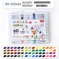 Marqueurs de peinture acrylique 36 couleurs vives stylo à encre imperméable enfants peinture Logo personnalisé en vrac Art marqueur fournitures en gros
