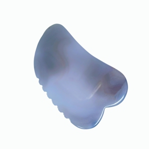 Plaque de Gua Sha en Agate Dentée pour Soins du Visage et du Corps à Domicile – Outil en Pierre Naturelle pour Massage Relaxant des Points d'Acupression - Product Image 1