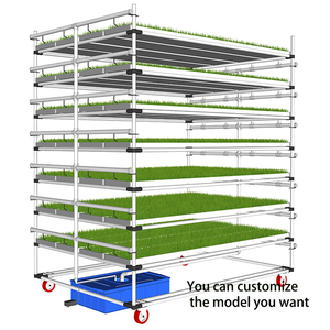 Sistema de Cultivo Hidropónico Multicapa para Forraje, Trigo y Cultivos Aeropónicos, Mesa de Cultivo Vertical Móvil con Sistema de Flujo y Reflujo - Product Image 6