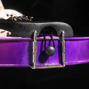 Violon OEM d'usine en tailles 4/4, 3/4, 1/2 pour adultes et enfants. Dorsal violet en bois d'érable. Prise en charge du logo - Product Image 4