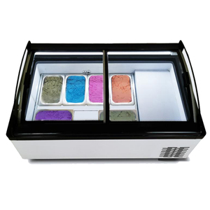 Châu Âu miễn phí vận chuyển Countertop Gelato tủ trưng bày tủ đông duy nhất-nhiệt độ Ice Cream <span class=keywords><strong>Showcase</strong></span> với 6 chảo - Product Image 2