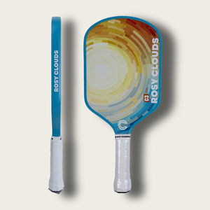 Racchetta da Pickleball Professionale Rosy Clouds in Fibra di Carbonio T700 Termoformata, 235g Leggera, Nucleo in Schiuma EVA da 16mm per Potenza - Product Image 1