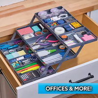 Tiroirs modulables DIY : 3 paniers coulissants magiques avec organiseurs modulaires pour armoires et rangements