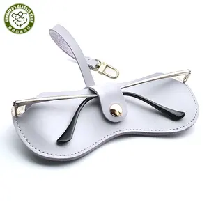 Dễ Thương Tùy Chỉnh Cao Cấp Thời Trang Kim Loại Treo Hook Belt Vòng Khóa Clips Du Lịch Da Sunglasses Pouch Eyewear Trường Hợp Hộp Kính