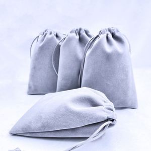 Sac en velours de luxe personnalisé avec logo imprimé, vente en gros d'usine, pochette pour bijoux - Product Image 4