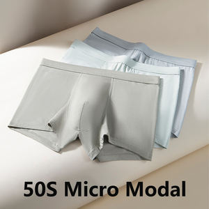 Mikro Modal Özel İç Giyim Müşteri Markası/Logosu Erkek Boxer Külotları Erkek İç Çamaşırı Erkek Boxer Üreticisi OEM/ODM Tasarım - Product Image 2