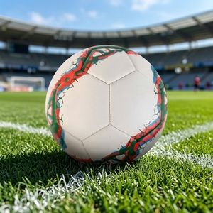 Balón de Fútbol Personalizado al por Mayor con Logotipo, Talla 5, de Cuero PU, para Entrenamiento, con Patrón de Grietas, OEM Disponible - Product Image 2
