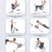 Appareil de fitness abdominal à domicile avec cadre ABS durable et design pliable pour l'exercice et le remodelage corporel