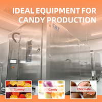 Machine de refroidissement industrielle pour la fabrication de bonbons gélifiés, ligne de production de bonbons gélifiés pour les bonbons gélifiés bicolores fourrés au centre
