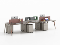 JUOU – cloison de bureau moderne, poste de travail ouvert pour 2 4 6 personnes, table de bureau, séparateur de poste de travail moderne