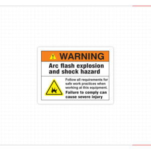 Etiqueta Adhesiva de Advertencia de Riesgo de Descarga Eléctrica por Arco, Señal de Seguridad, Cumple con OSHA, Resistente a los Arañazos y al Calor - Product Image 1