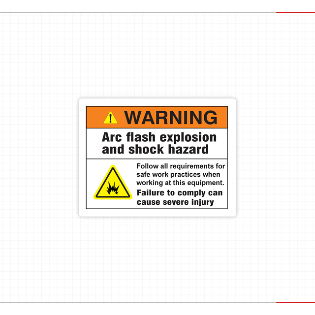 Warning Arc Flash Explosion Shock Hazard Adhesive Sticker Safety Sign Label Industrial Use OSHA Compliance Water Proof Oil Proof