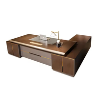 Meubles de bureau de direction, table de travail pour PDG, bureau de direction, bureau de patron, bureau de direction avec bureau et armoire amovibles, table de PDG
