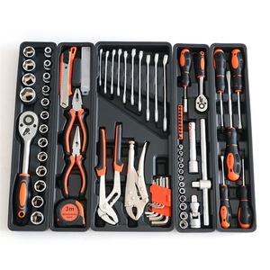 Household <b>Set</b> 85 Pcs Combination Wrench Complete Socket Kit Repair <b>Hand</b> <b>Tool</b> Portable <b>Tool</b> Box with Aluminum Case - Product Image 2