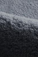 Tapis ovale moderne gris anthracite Neptun, lavable, 27 mm, doux, rembourré, épais, antidérapant, 100% polyester, résistant aux taches