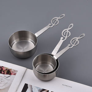 Vente en gros. nouvelle note <span class=keywords><strong>de</strong></span> <span class=keywords><strong>musique</strong></span> en acier inoxydable grand moyen petit Saucier cuillère à mesurer cuillère à sauce cuillère à bec - Product Image 6