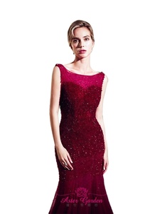 Abito da ballo <span class=keywords><strong>Sexy</strong></span> 2024 collo basso abito da sera con perline a trapezio lungo aperto dietro <span class=keywords><strong>rete</strong></span> di lusso abito da ballo di fine anno Robe de Soiree PE23 - Product Image 4