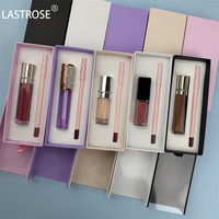 Coffret Cadeau Végétalien Marque Privée 2 en 1 Rouge à Lèvres Liquide Mat et Crayon à Lèvres Pigmenté Longue Tenue