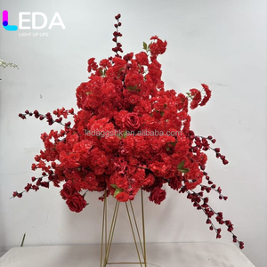 ซุ้มแต่งงานคุณภาพสูง LEDA ผ้าตกแต่งผนังดอกไม้พร้อมฉากหลังผ้า สำหรับตกแต่งภายนอกอาคาร ฉากหลังดอกกุหลาบ - Product Image 5