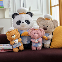 Nouvelle série de poupées en peluche transfrontalière Panda Éléphant Ours Koala, rembourrées en coton PP, grand oreiller, poupée en tissu, 0-24 mois