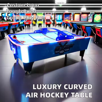 Table de hockey à air incurvée de luxe de grande taille Console de jeu de divertissement pour adultes populaire vente chaude en plastique et densité moyenne