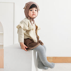 Collants en peluche épais pour enfants, chaussettes unisexe, de couleur unie, chaude, pour l'hiver, avec Double aiguille, pour filles - Product Image 2