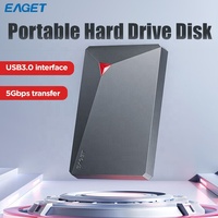 قرص صلب خارجي محمول EAGET G22-1 بسعة 320 جيجابايت و500 جيجابايت، هيكل من البلاستيك ABS، سرعة عالية