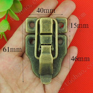 หัวเข็มขัดสไตล์โบราณ K62 เหล็กคาร์บอน ล็อคเฟอร์นิเจอร์ กล่องไม้ DIY ล็อคแบบซ่อน ไม่ใช้กุญแจ ดีไซน์แบบชนบท ติดตั้งง่าย - Product Image 3