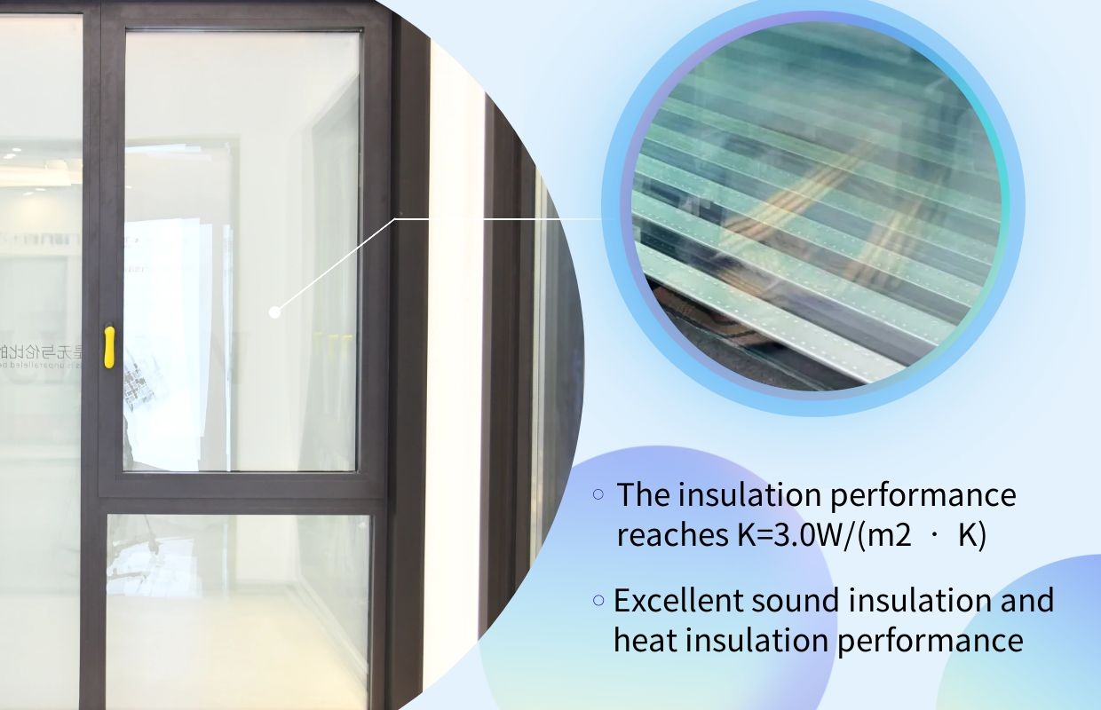 شیشه عایق حرارتی پنجره آلومینیومی لمینت دو جداره 5