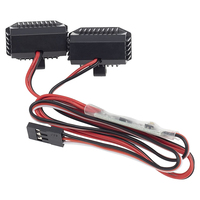 Lampe de pare-chocs radiocommandée en métal avec double projecteur LED et contrôleur pour camion RC Crawler 1/10, blanche