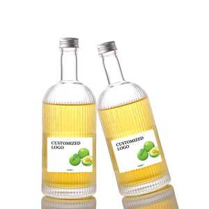 330ML 500ML Spiritueux Boissons Bouteille En Verre Whisky Vodka Tequila Brandy Bouteilles avec Couvercles Offre Spéciale Rhum <span class=keywords><strong>Gin</strong></span> Whisky Bouteille En Verre - Product Image 2