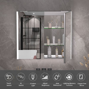 방수 및 녹 방지 알루미늄 LED 욕실 거울 약장 (더블 미러 포함) - Product Image 2