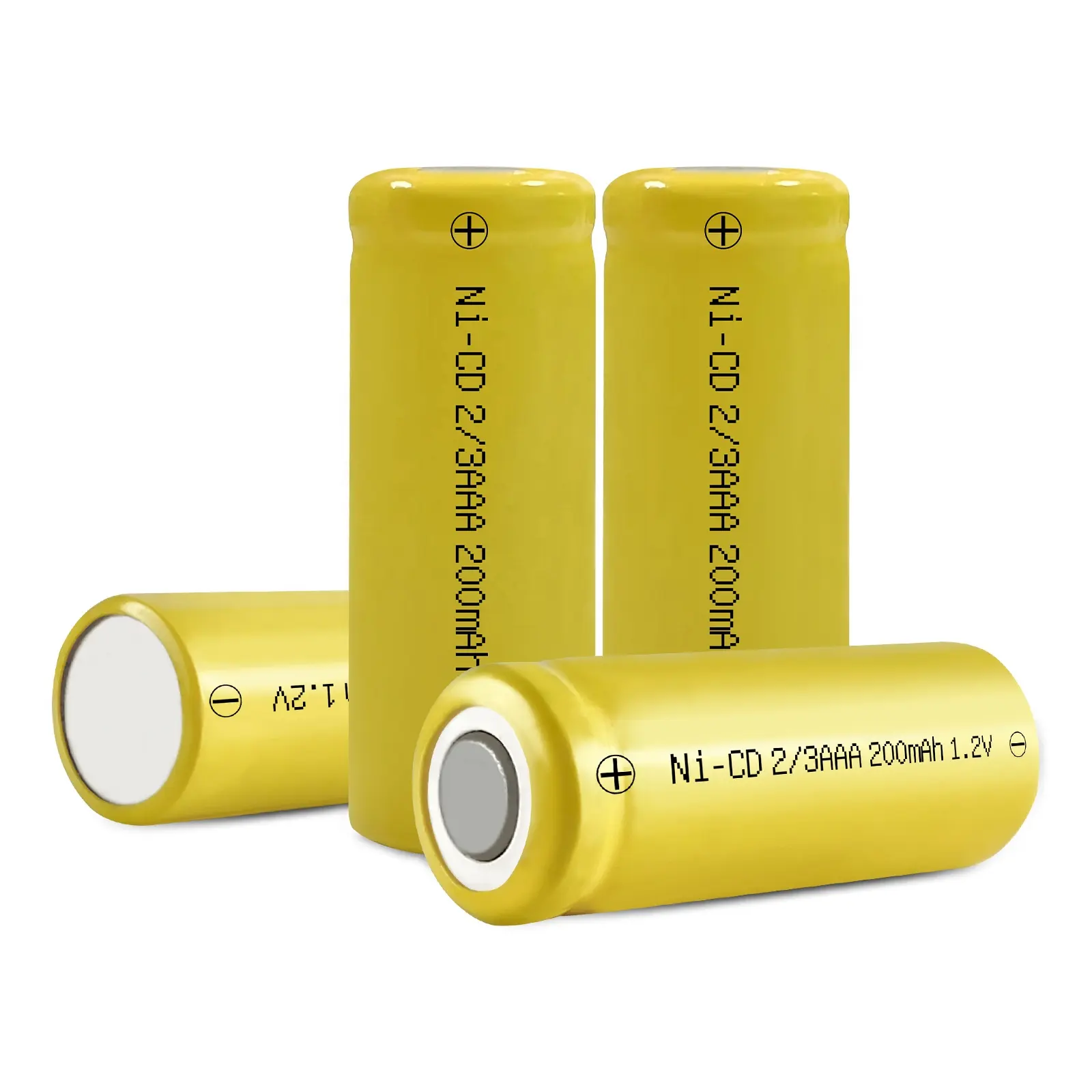 NI-CD 2/3 AAA 200mAh 1.2V nickel cadmium battery batteries nicd For solar light solar lamp solar lanterns