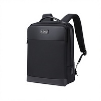 Mochila de PU para Hombre, Nueva, 2023, para Viajes de Negocios, Bolsa para Computadora de 15 Pulgadas, Impermeable, Gran Capacidad, Correa con Amortiguación de Aire