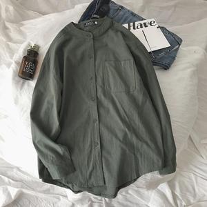 Camicia Casual <span class=keywords><strong>da</strong></span> <span class=keywords><strong>Uomo</strong></span> a Maniche Lunghe in <span class=keywords><strong>Lino</strong></span>/Cotone Tinta Unita Semplice per Primavera e Autunno - Product Image 4