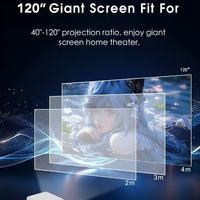 Projecteur vidéo home cinéma haute définition OEM d'usine 1080P petit ménage avec projecteur sur pied