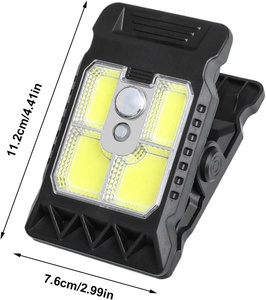 IP44 Waterproof Solar <b>LED</b> Clip-On <b>Light</b> <b>Motion</b> <b>Sensor</b> Energy Saving Outdoor Security Lighting - Product Image 1