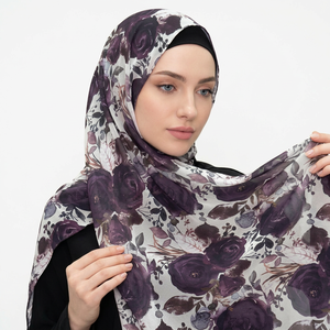 Low MOQ Custom Printed Polyester <b>Hijab</b> Scarf Women Soft Long Muslim Headscarf Wholesale Direct Factory Export Quality Supplier - Product Image 5