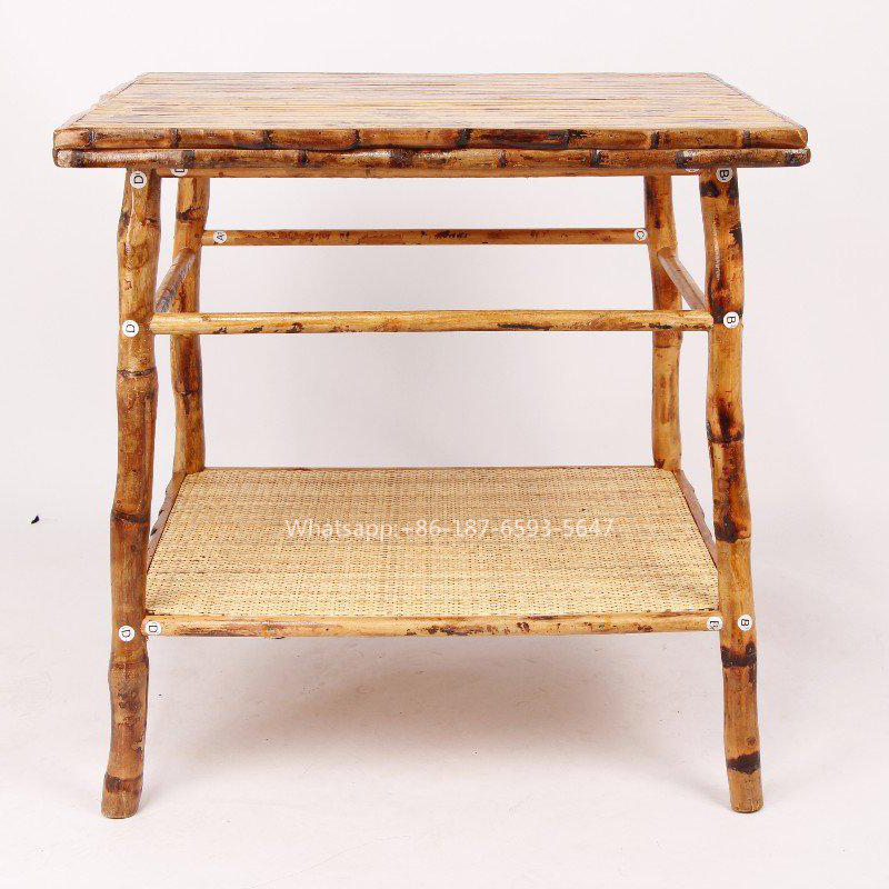 Magefertigte Gren Brandneuer Antik-Look Quadratischer Outdoor-Bambus- Beistelltisch Kaffee- und Teetische Mbel| Alibaba.com
