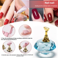Support pour ongles en argile à base de diamant de style japonais support de pratique en forme de main pour la formation