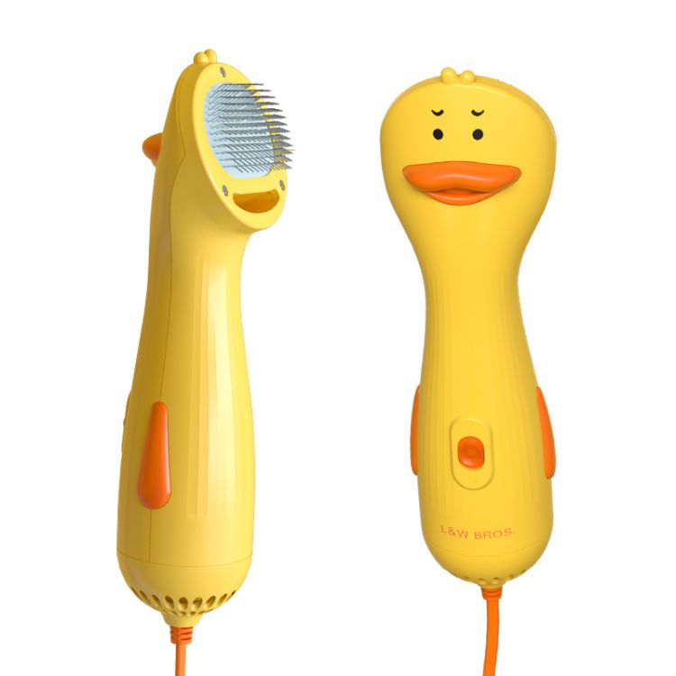 Asciugacapelli per animali domestici 2 in 1 giallo