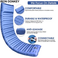 IRONDONKEY gros coussin d'air gonflable personne seule épaissi haute qualité extérieur pied matelas Camping tapis de couchage