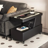 Table basse convertible avec plateau en marbre amovible, style moderne minimaliste, pour petits appartements, luxe léger, salon, style italien