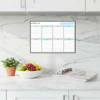 Tableau de calendrier magnétique effaçable à sec personnalisable et amovible, design Art Déco, planificateur réutilisable Uni-Felt pour l'horaire quotidien/hebdomadaire