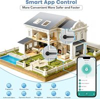 Serrure de porte intelligente Tuya 5-en-1 avec empreinte digitale, code temporaire et accès à distance via application