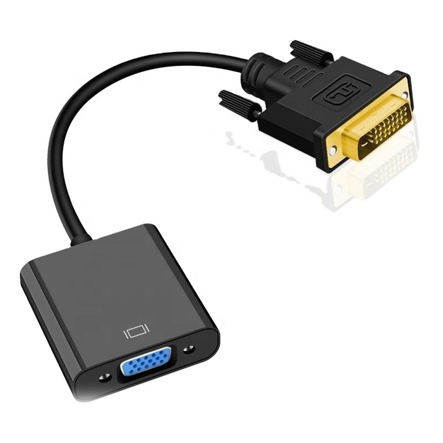 Professional DVI to VGA Converter with 1080P Support PVC Jacket for Projector and Multi-Monitor Office Setup