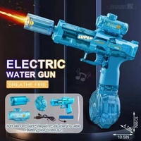 Pistolet à eau électrique lumineux avec silencieux, jouet d'été à haute capacité pour enfants